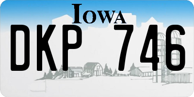 IA license plate DKP746