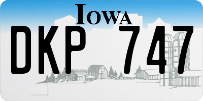 IA license plate DKP747