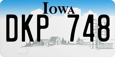 IA license plate DKP748