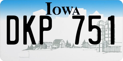 IA license plate DKP751