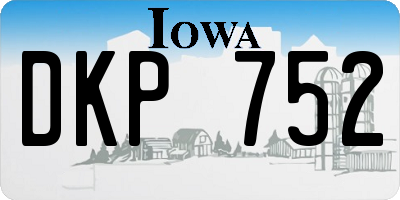 IA license plate DKP752