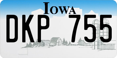 IA license plate DKP755