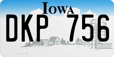 IA license plate DKP756