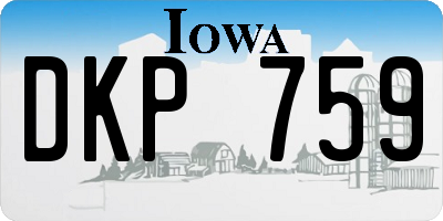 IA license plate DKP759