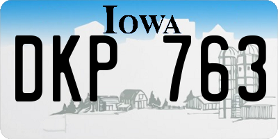 IA license plate DKP763