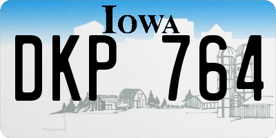 IA license plate DKP764