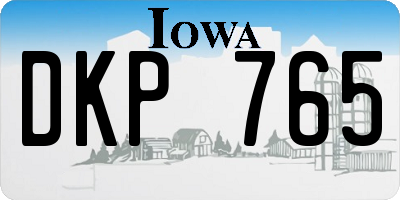 IA license plate DKP765
