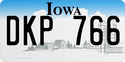 IA license plate DKP766