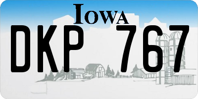 IA license plate DKP767