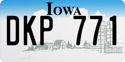IA license plate DKP771