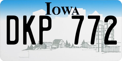 IA license plate DKP772