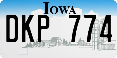 IA license plate DKP774
