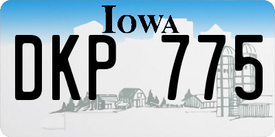 IA license plate DKP775
