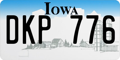 IA license plate DKP776