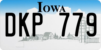 IA license plate DKP779
