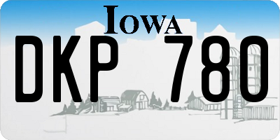 IA license plate DKP780