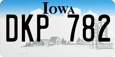IA license plate DKP782