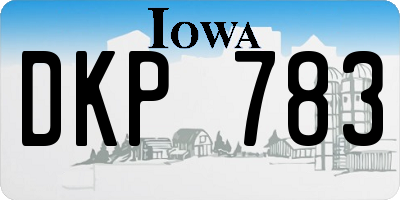 IA license plate DKP783