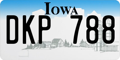 IA license plate DKP788