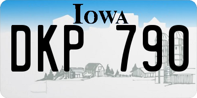 IA license plate DKP790
