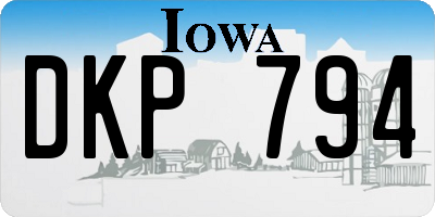 IA license plate DKP794
