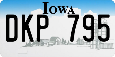 IA license plate DKP795