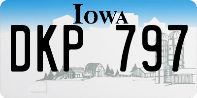 IA license plate DKP797