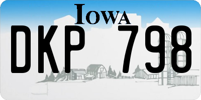 IA license plate DKP798