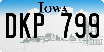 IA license plate DKP799
