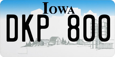 IA license plate DKP800