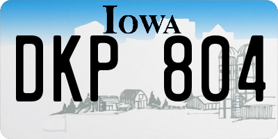 IA license plate DKP804