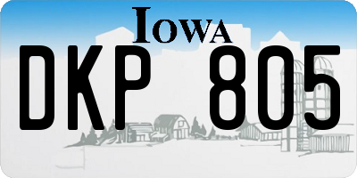 IA license plate DKP805