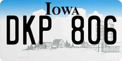 IA license plate DKP806