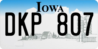 IA license plate DKP807