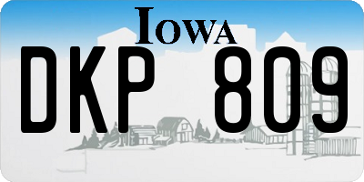 IA license plate DKP809