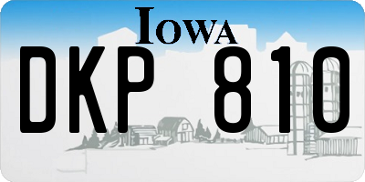 IA license plate DKP810