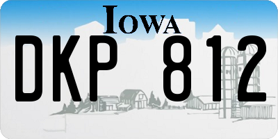 IA license plate DKP812