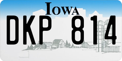 IA license plate DKP814