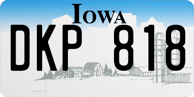 IA license plate DKP818