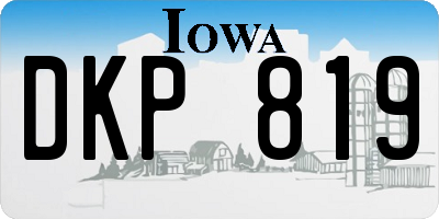 IA license plate DKP819