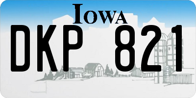 IA license plate DKP821