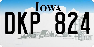 IA license plate DKP824