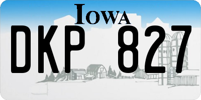 IA license plate DKP827