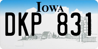 IA license plate DKP831