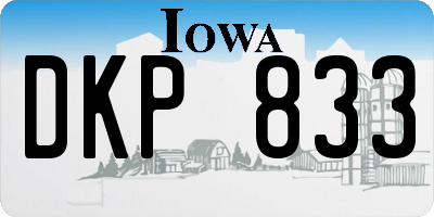 IA license plate DKP833