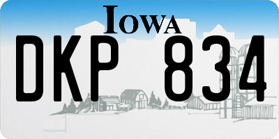 IA license plate DKP834