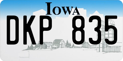 IA license plate DKP835
