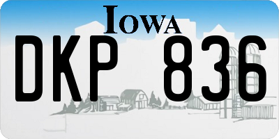 IA license plate DKP836