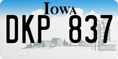 IA license plate DKP837