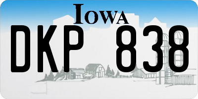 IA license plate DKP838